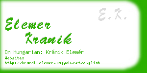 elemer kranik business card